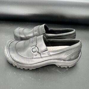 Keen Kaci III Shoes Womens 10.5 Black Leather Clogs Slip On Low Comfort Sneakers